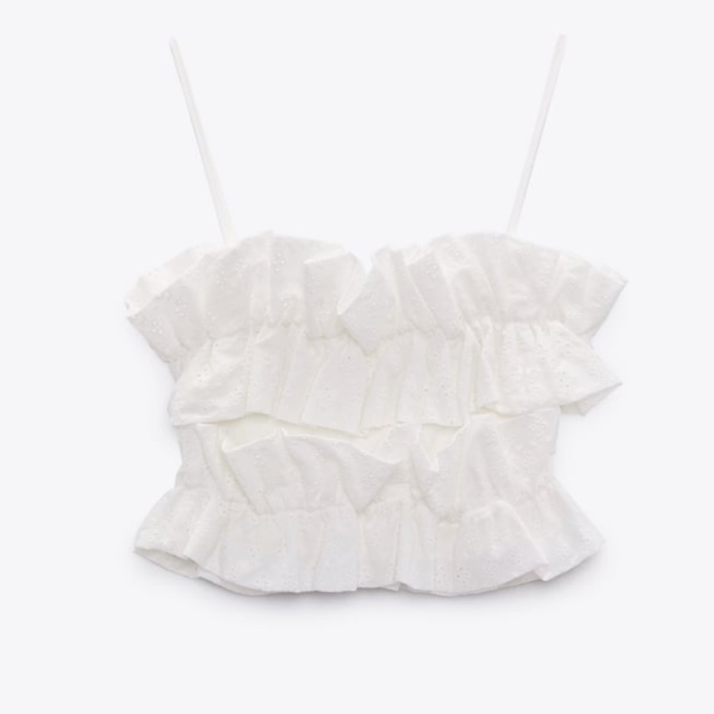 ZARA Contrast Crop Top - Picture 4 of 6
